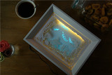 包邮北欧宜家简约家居立体纸雕画光影相框画框灯框礼品 海底世界