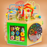 b.toys 木制大号绕珠串珠积木百宝箱早教益智10-11个月宝宝玩具