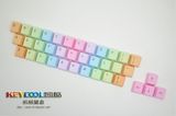 37键淡彩中彩樱桃赛睿凯酷魔力鸭IKBC机械键盘ABS个性彩虹键帽