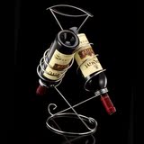 欧式时尚个性创意不锈钢红酒架 金属葡萄酒架铁艺摆件 双支装酒架