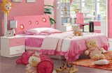 公主女孩床 儿童床1.2米青少年小孩储物单人床 粉红色 品牌家具