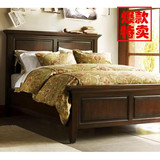 特价 楸木橡木实木床 双人床1.8米 1.5米床美式乡村床HH家具定制