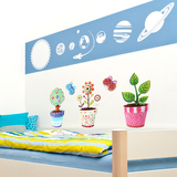 墙贴纸多层3d立体温馨花盆盆栽卧室装饰品客厅楼梯幼儿园层层贴画