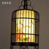 现代中式铁艺灯具创意乡村鸟笼吊灯客厅餐厅书房工程明清古典灯饰