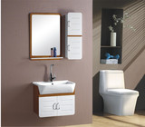 新款蒙娜丽莎浴室柜组合现代简约橡木实木卫浴柜PVC洗脸手面漱盆