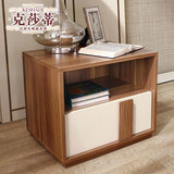 克莎蒂新中式板式床头柜创意浅胡桃木色小型床边桌子卧室家具CP1B