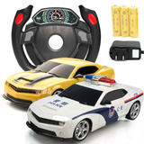 电动充电遥控玩具车方向盘轿车模型可飘移警车大黄蜂赛车小孩汽车