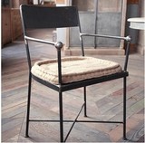 美式乡村LOFT风格复古做旧铁艺椅子创意靠背椅餐椅设计师靠背椅