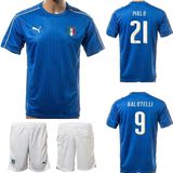 正品2016欧洲杯国家队意大利球衣21号皮尔洛9巴神短袖主场足球服