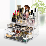 亚克力透明抽屉式化妆品收纳盒组合收纳化妆盒梳妆台桌面收纳柜