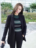2016春新韩版时尚气质西装外套休闲西裤OL纯色女两件套装
