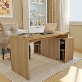 特价简约现代自然居实木台式转角电脑桌组合柜移门柜书柜办公桌