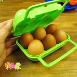 户外野营鸡蛋盒鸡蛋夹野炊用品野餐便携塑料鸡蛋盒鸡蛋托 6只