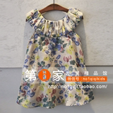 【第1家N1775】韩国进口童装 夏季原单法单女童精致印花连衣裙