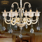 欧式水晶吊灯 客厅卧室餐厅玻璃弯管吊灯  现代田园水晶吊灯具