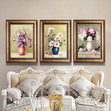 美式客厅装饰画挂画卧室餐厅现代简约花卉植物墙画沙发背景墙壁画