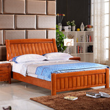 现代简约白色实木橡木床双人床1.8米1.5米1.2气压高箱储物床特价