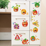 可爱卡通冰箱贴纸瓷砖玻璃贴厨房柜门儿童房墙壁装饰墙贴食物水果