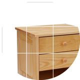实木家具  松木床头柜 简约现代实木床头柜2抽屉 原木色