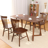 北欧简约现代餐桌创意白橡实木餐桌椅组合小户型日式原木餐厅家具