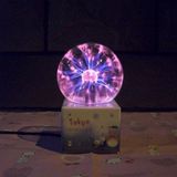 新款包邮4寸龙猫闪电球电子魔灯 创意静电等离子感应魔法水晶球