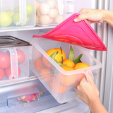 日本进口冰箱收纳盒密封盒食品水果干货保鲜盒厨房塑料透明收纳箱