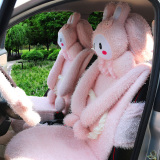 新款爱心兔冬季毛绒汽车坐垫   女 可爱卡通毛垫 立体蕾丝车座垫