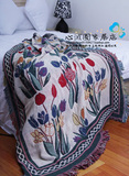 外贸原单防滑沙发毯单人纯棉线毯沙发巾垫全盖躺椅毯子垫加厚桌布