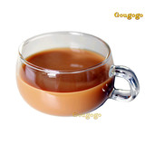 耐热玻璃杯小咖啡茶叶花茶杯创意儿童牛奶杯带把多用水杯茶具