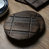 吉乐岛 日式天然烧桐木锅垫 创意木质隔热垫盘垫 餐桌防烫木餐垫