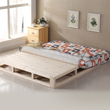 诚美家具 实木床垫硬席梦思 硬床垫木板床加高硬床板排骨架榻榻米