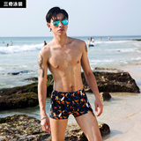 三奇泳裤男士平角 男式游泳裤 2016新款时尚韩版英伦潮温泉沙滩
