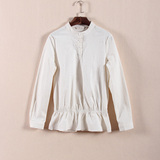 134-1104544紫系列◆冬装新款女韩版收腰显瘦灯芯绒长袖衬衫