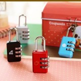 创意旅行箱包密码锁 纯色小号长方形密码挂锁行李锁柜子锁