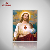 手绘油画 客厅装饰画 玄关壁画挂画 基督教耶稣画像 无框画tz11