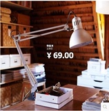 IKEA 宜家宁波代购特提亚 工作灯 长臂夹式台灯阅读灯 可伸缩折叠