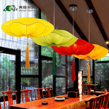 中式古典吊灯现代客厅卧室餐厅海洋灯具创意艺术仿古灯笼布艺吊灯