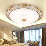 欧式新古典客厅吸顶灯金色银色LED主卧室灯 现代圆形家装主材灯具