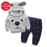1-5岁小童套装小熊可爱卫衣卡通服男宝女宝2016新款韩版套装童装