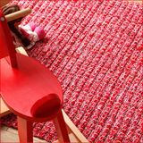 天鹅湖 加厚红色棉线编织手工飘窗床边儿童房宝宝爬行地毯地垫