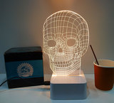 第二代3D LED台灯 骷髅头 触摸调光夜灯床头灯 个性礼物创意礼品