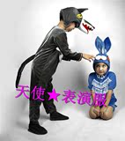 大灰狼六一节日儿童成人舞台演出服饰小兔子动物舞蹈服男女童