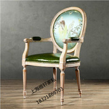外贸新古典餐椅高档奢华美式休闲椅风华白法式家具餐椅书椅可定制