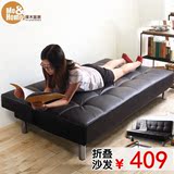 儿童实木广东省折叠床 1.2米包邮可爱床垫懒人单人1米沙发床