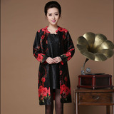中式中年外套中长款风衣妈妈装秋冬薄款唐装中国民族风女装新汉服