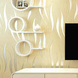 简约现代 电视背景墙墙纸 卧室客厅沙发条纹壁纸 温馨3D立体加厚