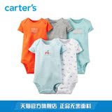 Carter's5件装混短袖全棉连体衣爬服新生儿早产婴儿童装111A557