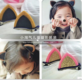 新款儿童摄影服装道具批发宝宝摄影发卡韩式韩版猫耳朵头饰贴画