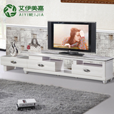 简约现代中式客厅家具大理石面可伸缩钢琴烤漆电视柜地柜电视机柜