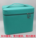 超大号PU纯色手提化妆箱大容量化妆包韩版专业化妆品收纳箱包包邮